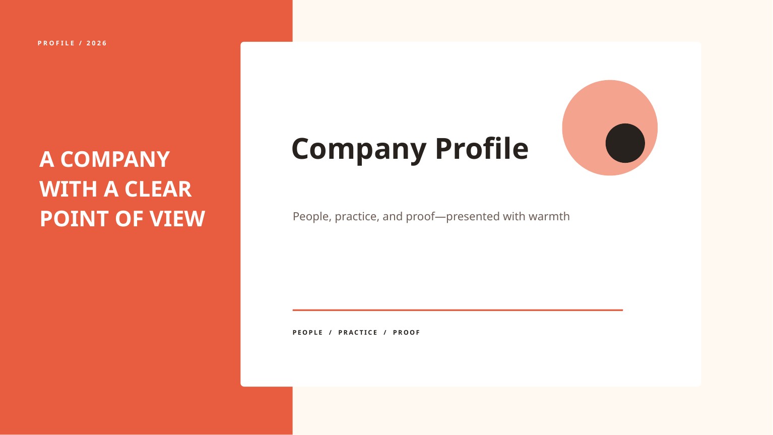 Free Company Profile PowerPoint Template Preview